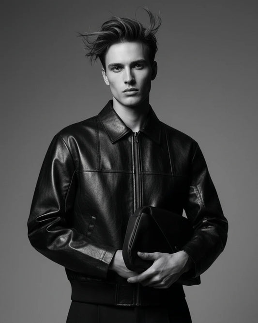 Men's Zip Up Leather Jacket